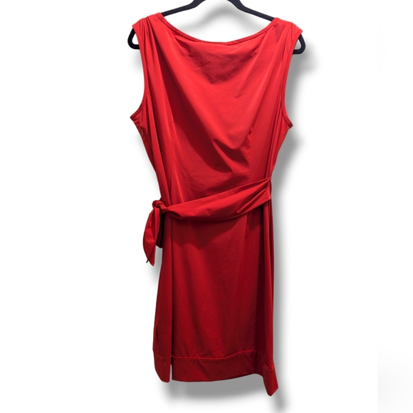 Diane von Furstenberg New Della Poplin Hot Pink Sheath Dress Wrap Tie Front- 14 - Picture 5 of 12